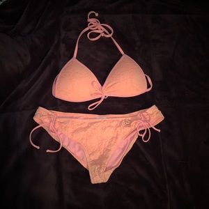 Peach two piece bikini